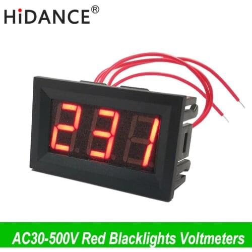 AC 30V~500V Voltage Digital Voltmeter meter Two-Wire 0.56" 110V/220V power supply electric Voltimetro detector tester indicator