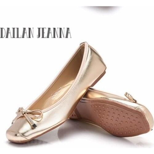 Dailan Jeanna 2017winter ballet flats women leisure and womens apartment lazy shoes with flat pregnant mothers flat shoes