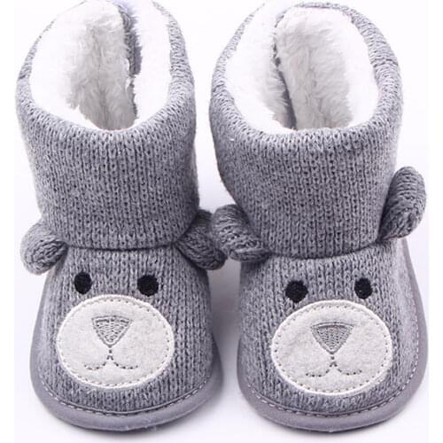 Baby Winter Boots Infant Toddler Newborn Cute Cartoon Bear Shoes Girls Boys First Walkers Super Keep Warm Snowfield Booties Boot