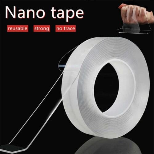 1/3/5M Nano Tape Double Sided Tape Transparent No Trace Reusable Waterproof Adhesive Tape Cleanable Household Accessories