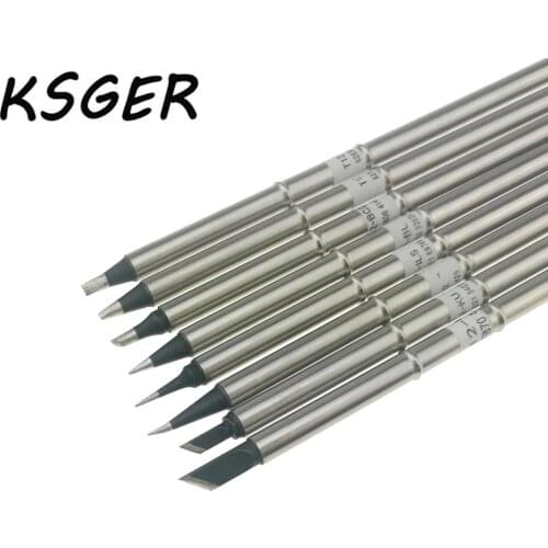KSGER Black XA-Grade Lead-Free T12-K T12-ILS T12-J02 KU BC2 D16 D24 BL Electric Soldering Iron Tips For FX951 Soldering Station