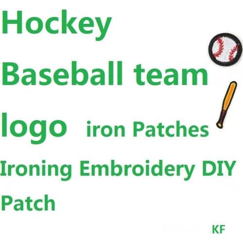 Hockey Baseball team series logo for Clothing iron Patches Jackets Sew on Ironing Embroidery DIY Patch Appliques T Shirt badge