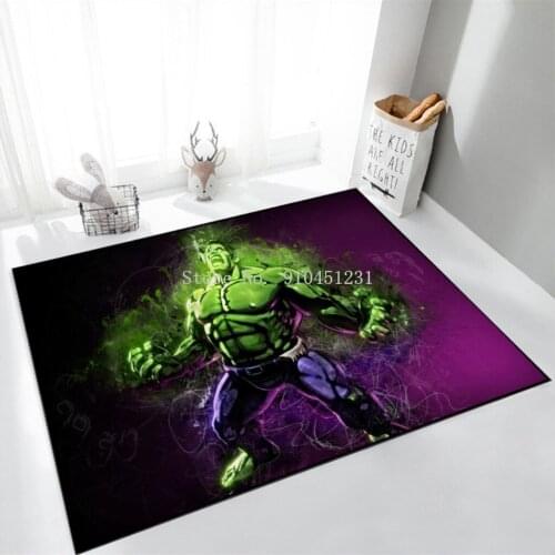 The Avengers Hulk Play Mat Cartoon 100x160cm Washable Carpet Living Room Spiderman Thor Floor Carpet Children Boys Bedroom Rugs