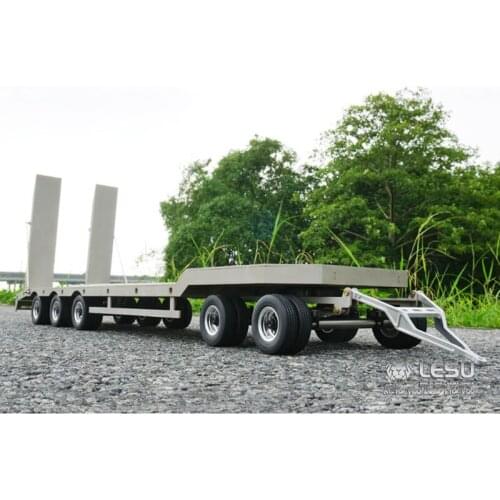 1/14 truck tail hook connection hanging metal small tire engineering truck carriage semi-trailer model LS-A0001 RCLESU Tamiya