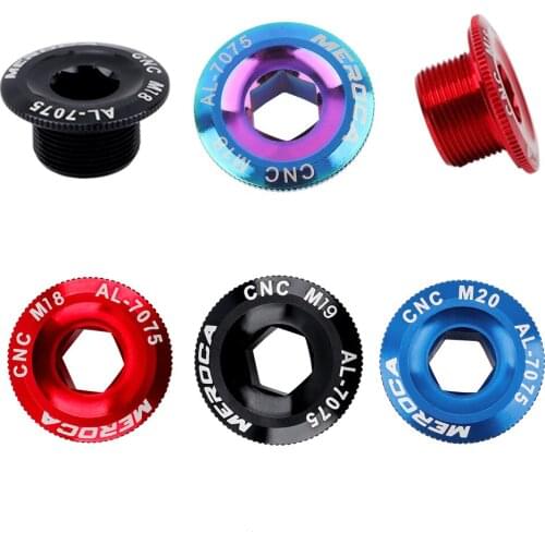 Lightweight & Durable 1 Pcs 18M/19M/20M Bike Crankset Screw Cap Cover, Aluminum Alloy Bike Crank Arm Fixing Bolt Bracket Cap