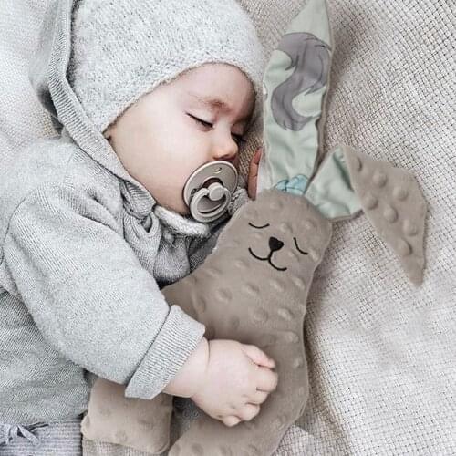 1 Pcs Baby Soft Plush Comforting Soothing Toy Children Animal Sleeping Mate Kids Stuffed Plush Doll Toy Gift for 0-12 Month