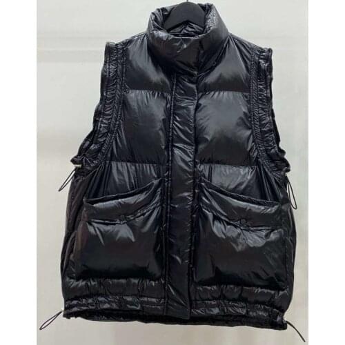 2021 new down jacket womens lightweight vest short Korean version loose white duck down zipper lightweight vest fashion women