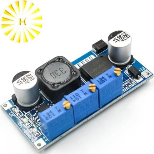 1pcs LM2596S DC-DC Constant Current Module LM2596 DC-DC 7V-35V Step-down Adjustable CC/CV Power Supply Module Connector