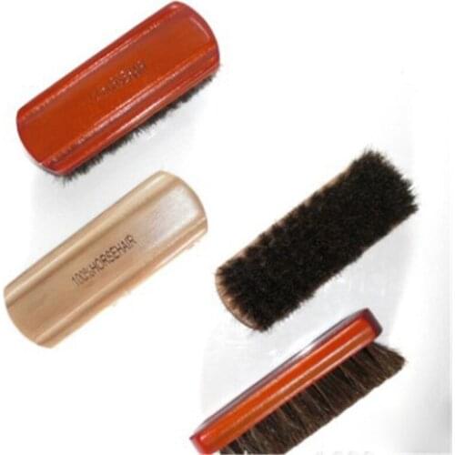 Horse Hair Soft Natural Leather Real Bootpolish Cleaning Brush Horsehair Shoe Brush Polish Polishing Tool For Suede Nubuck Boot