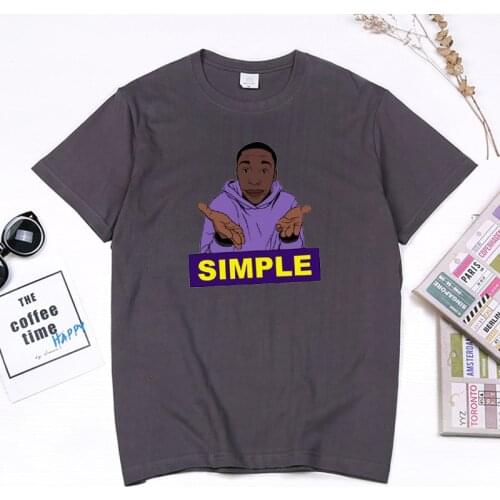 Web Celebrity Khaby Lame Life Is Simple TShirt Women Men Fashion Streetwear Kawaii Cartoon Graphic Short-sleev Camisetas Tee