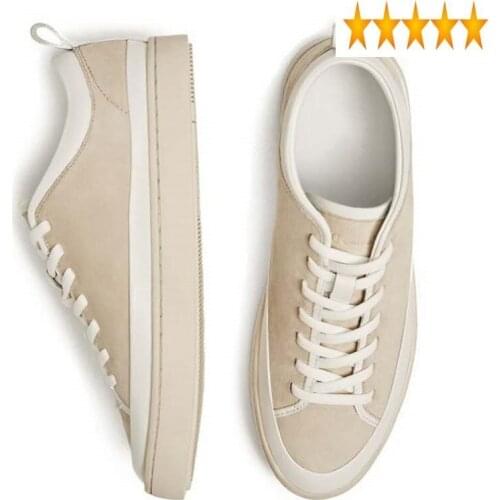 Women Autumn Low Cut Designer Flats Lace Up Joggers Sneakers Fashion Genuine Leather Ladies Casual Round Toe Outside Shoes