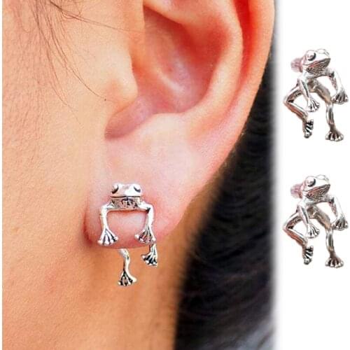 1/2Pcs Cute Frog Stud Earrings For Women Girls Fashion Aninal Statement Earrings Daily Party Frogs Earrings Jewelry Ornaments