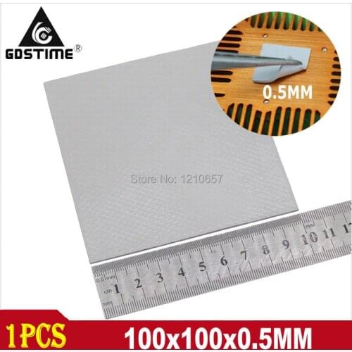 1pieces Lot White 100mm x 100mm x 0.5mm Computer GPU CPU VGA Conductive Silicone Thermal Pad
