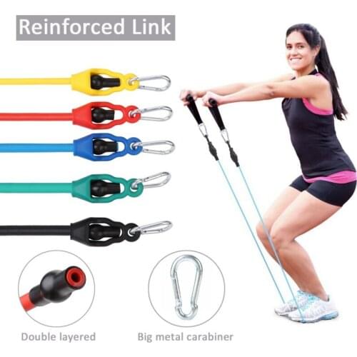 11pcs/set Pull Rope Fitness Exercises Resistance Bands Latex Tubes Pedal Exerciser Body Training Yoga Sports Tools