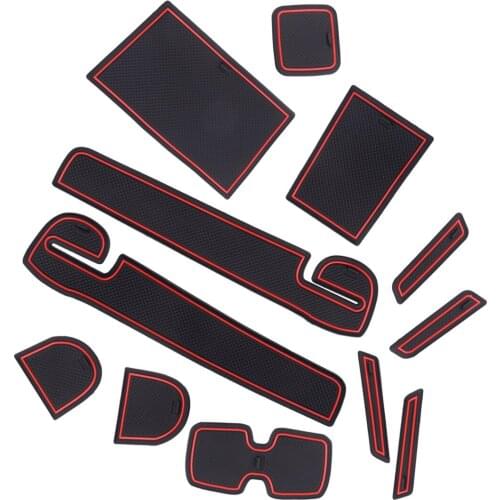 12pcs New Car Non-Slip Door Gate Slot Pad Cup Holder Mat PVC Fit for SUZUKI SWIFT 2018