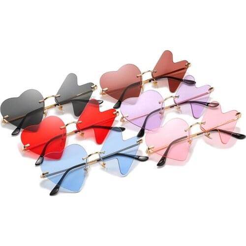 2020 New Fashion Letter NO Sunglasses Luxury Brand Designer Women Metal Sun glasses Ladies Trend Heart Sunglass UV400 Shades