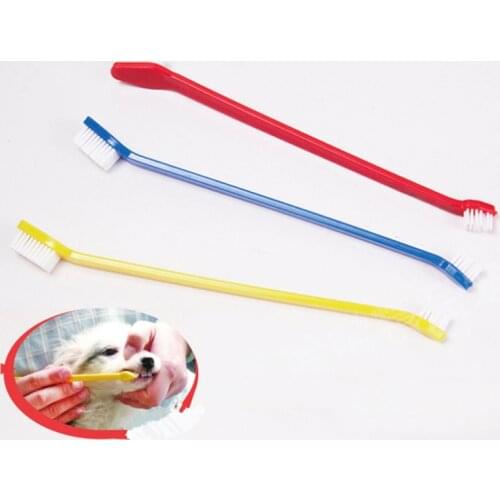 2021 New 17Cm Pet Cat Dog Tooth Finger Brush Dental Care For Pet Toothbrush Plastic Cat Toothbrushes Pet Accessories Wholesale