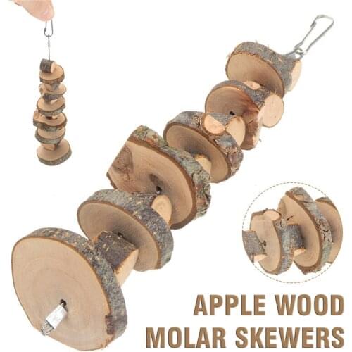 22cm Small Pets Apple Wood Chew Toy Sticks Twigs Cleaning Teeth for Rabbit Hamster Guinea Pig Wood Chew Sticks