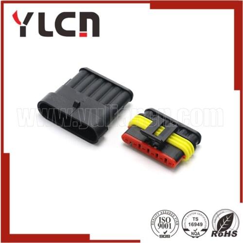 3 Sets Kits 282090-1 282108-1 Connector Male Female Electrical Wire Connector Plugs For Car Waterproof Six Pins 1.5 Series