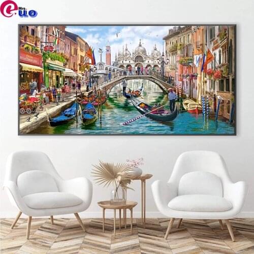 5d Diamond Painting Venice landscape Full Diamond Embroidery Pattern Rhinestones Cross Stitch Needlework DIY Mosaic decor large