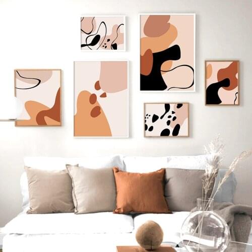 Abstract Geometric Color Blocks Line Wall Art Canvas Painting Nordic Posters And Prints Wall Pictures For Living Room Home Decor