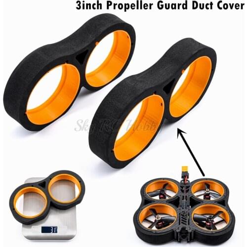 Anti-vibration EVA Sponge Propeller Guard Duct Cover 3inch FPV Racing Part for Cineboy 146mm RC Quadcopter Drone Frame