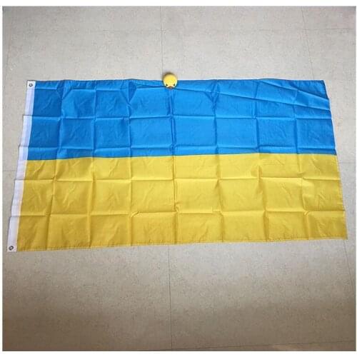 Free shipping xvggdg NEW ukraine Flag 3ft x 5ft Hanging ukraine Flag Polyester standard Flag Banner