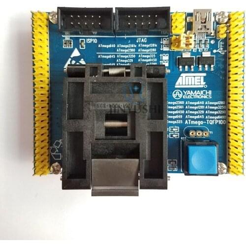 Clamshell ATmega1281 ATmega3250 ATmega6450 ATmega329 ATmega3290 QFP100/TQFP100 IC programming test seat Test Socket test bench