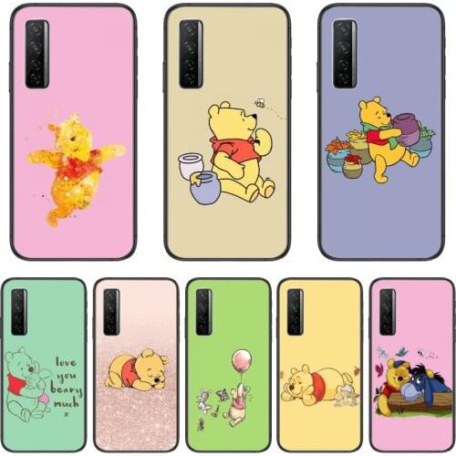 Disney Winnie Bear Phone Case For Huawei Nova 2 3 4 5 6 7 8 SE i E Pro Lite Black Etui Coque Painting Hoesjes comic fashion