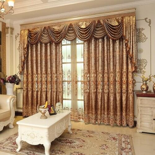 European Classics curtains for living room,black-out curtain for bedroom,luxury embroidery tulle curtains Villa French curtain