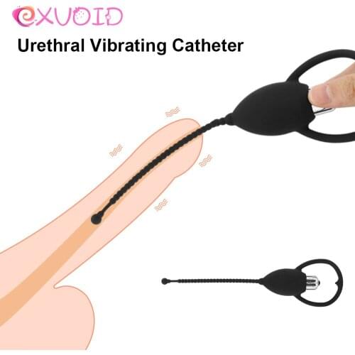EXVOID Urethral Catheter Penis Plug Sex Toys For Men Urethral Vibrator Adult Products Anal Dilatator Silicone Bullet Vibrator