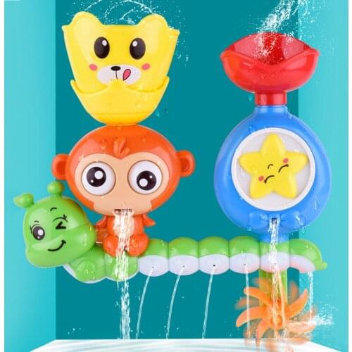 Baby Bath Toy Wall Sunction Cup Track Water Games Toys Children Water Bathroom Bath Shower Water Toy for Kids Birthday Gifts