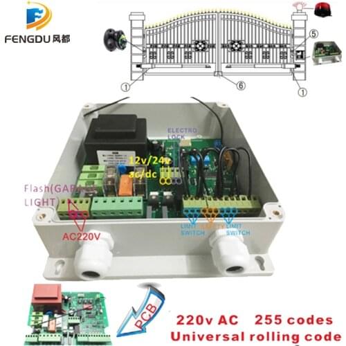 Smart Home Automation System 220v rolling Code Swing Gate Controller 433mhz Wireless Switch Controller