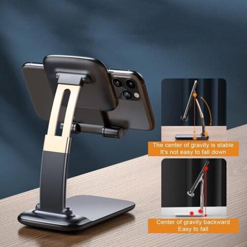 Mobile Phone Folding Stand Desktop Live Broadcast Stand IPhone Telescopic Lift Adjustment Inch IPad For 4-12.9 Stand Portab A4Y5