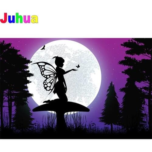 Cartoon Butterfly Fairy 5d Diy diamond painting full drill Elf moon mosaic stitch diamond embroidery gift kids room decor