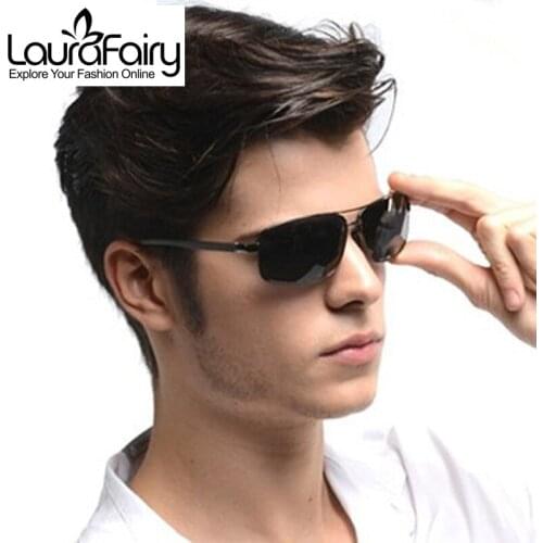 Laura Fairy Classic Style Polarized and UV400 Men Sun Glasses Color-blocked Day Night Vision Sunglasses for Men gafas de sol