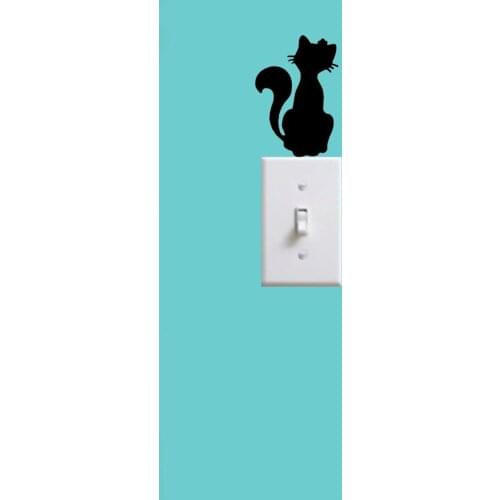 Cat Switch Wall Decal Animal Wall Sticker For Laptop Computer Car Decals Posters Removable Adhesives Murals Vinyl Sticker S-891