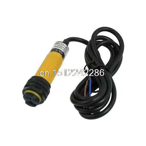 One Piece 3 Wire 2M NPN NO Photoelectric Switch with Reflector E18-R2N1