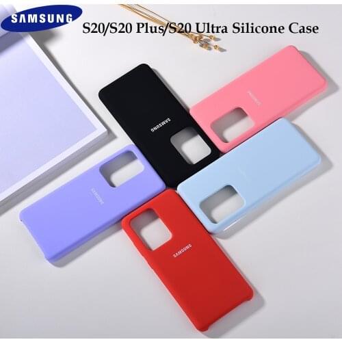 Original Samsung S20 Plus S20FE Soft Silicone Case Full Protect Back Cover Anti-knock Housing For Galaxy S20 Note 20 Plus Ultra