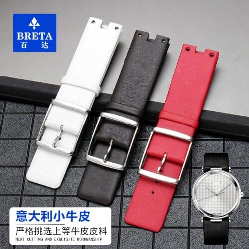 Womens watch bands for CK K94231 durable soft genuine leather for Calvin Klein watch straps 22MM white black brown red men