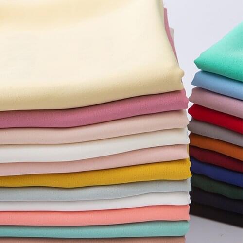 50cmX150cm Chiffon Fabric 100% Polyester Chiffon Fabric For DIY Girl Silk Dress Skirt Curtain 23 Colours