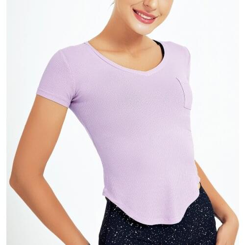 Women Shirts Solid Workout Top Thin Breathable Short Sleeve Yoga Top Gym Running Training Fitness Top Sports T-shirt Summer