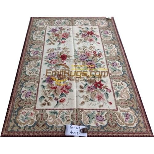 Old Hand-made Traditional Wool Needle-point Carpet Antique Chinese Hand-made Wool Home Decore Folk Art Wool Knitting Carpets