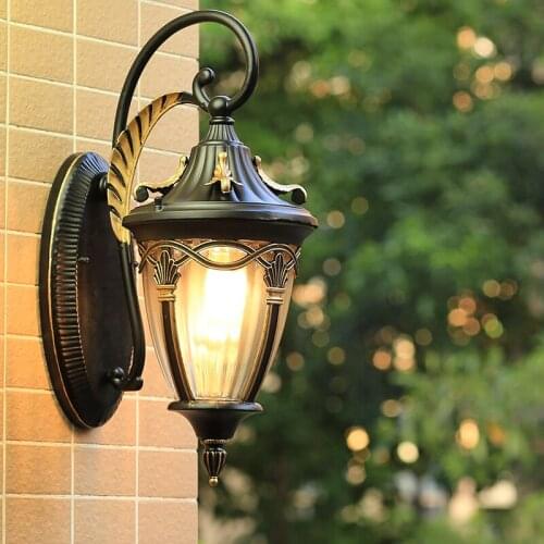 Outdoor light retro wall lamps indoor balcony garden lamp nostalgic creative LED bedroom mirror villa loft wall lights ZA FG221