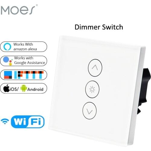 Wifi Smart Wall Touch Light Dimmer Switch EU Standard APP Remote Control Works with Amazon Alexa and Google Home