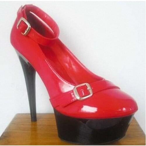 15 cm high and gorgeous red bridal wedding shoes, foreign trade large Dance Shoes
