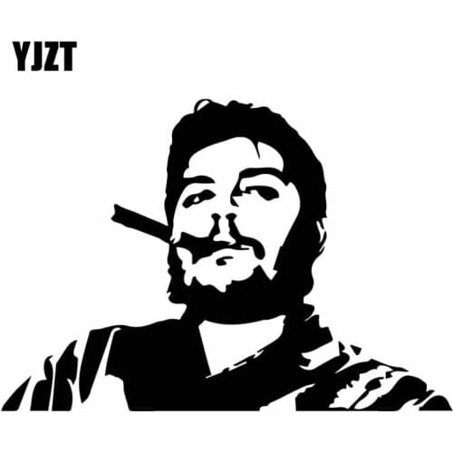 YJZT 16.3CM*11.2CM Celebrity People Decal Che Guevara Vinyl Car Sticker Black/Silver C27-0118