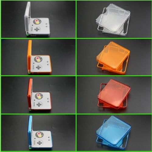 YuXi 4 Color Plastic Hard Protective Shell Crystal Case Cover for Nintend Gameboy Advance SP GBA SP Fit Boy Advance Sp