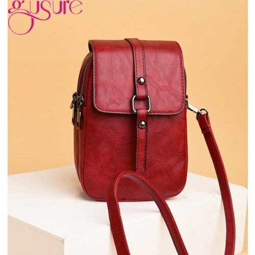 Gusure Women Handbags Mini Cell Phone Bags Female Simple Small Crossbody Bags Casual Ladies Sports Shoulder Bag Messenger Purse
