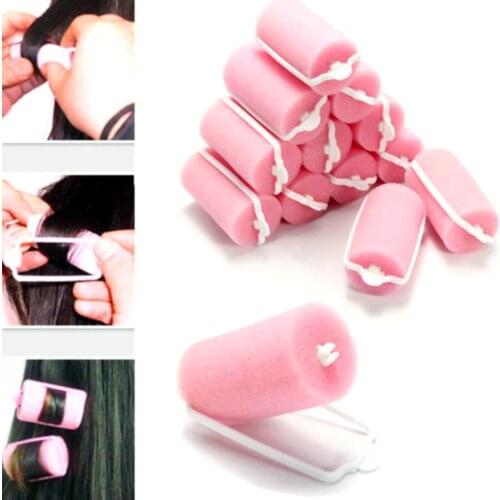 12 Pcs Magic Soft Hair Roller Foam&Sponge Foam Cushion Hair Styling Rollers Curlers Twist Hair Care Styling Tools Witty